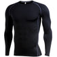 Men's Casual Long Sleeve Tight Fit Quick Dry Fitness Top
