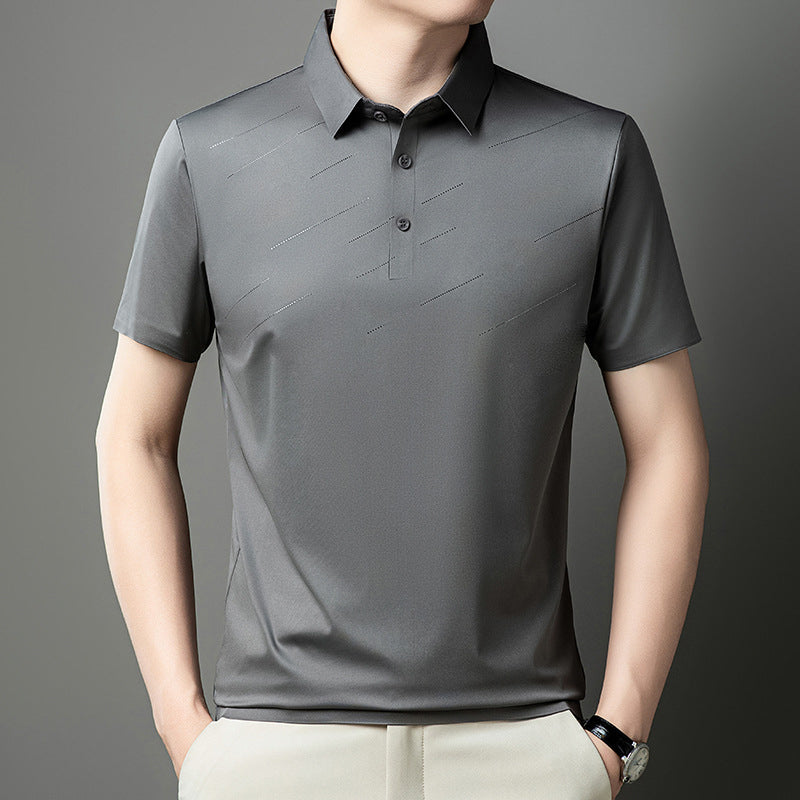 Men's Ice Silk Lapel Shirt