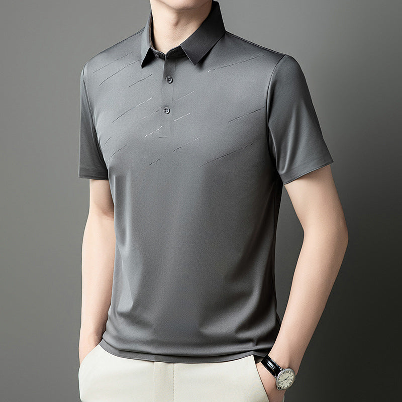 Men's Ice Silk Lapel Shirt