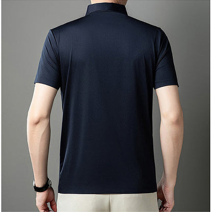 Men's Ice Silk Lapel Shirt