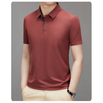 ❄️Men's Ice Silk Breathable Lapel Short Sleeve Shirt✨