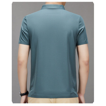 ❄️Men's Ice Silk Breathable Lapel Short Sleeve Shirt✨