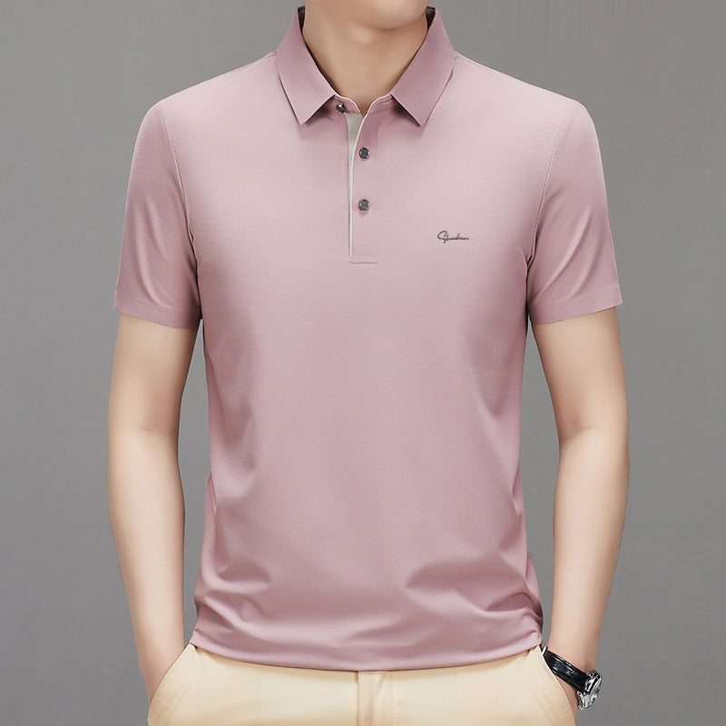 ❄️Men's Ice Silk Breathable Lapel Short Sleeve Shirt✨