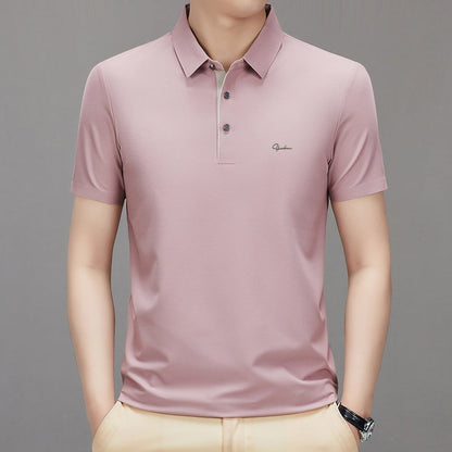 ❄️Men's Ice Silk Breathable Lapel Short Sleeve Shirt✨