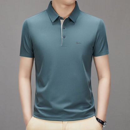 ❄️Men's Ice Silk Breathable Lapel Short Sleeve Shirt✨