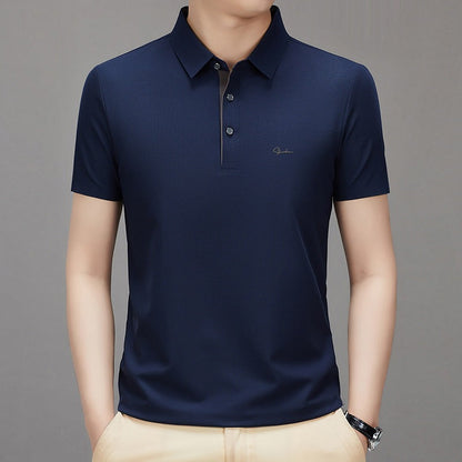 ❄️Men's Ice Silk Breathable Lapel Short Sleeve Shirt✨