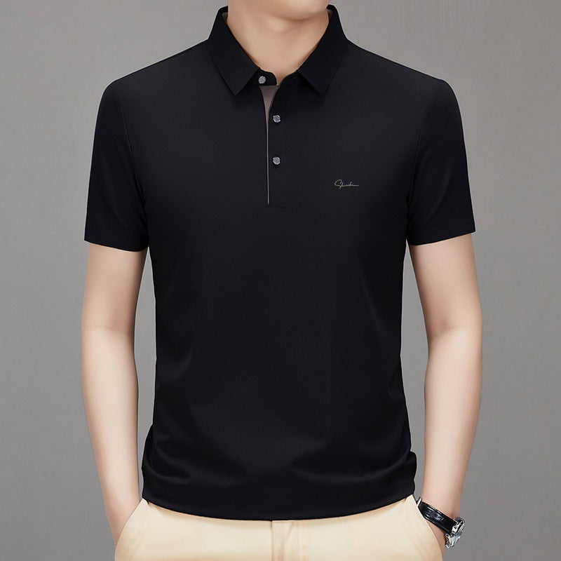 ❄️Men's Ice Silk Breathable Lapel Short Sleeve Shirt✨