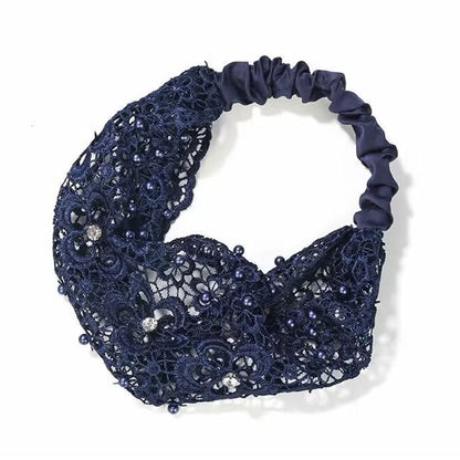 🌞Summer Sale 50% OFF🔥Plum Blossom Hollow Beaded Wide Headband