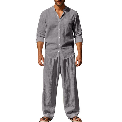 👔 LIMITED-TIME 50% OFF! ✨ Men’s Shirt & Pants Set – Casual, Breathable Linen, Relaxed Fit ✨