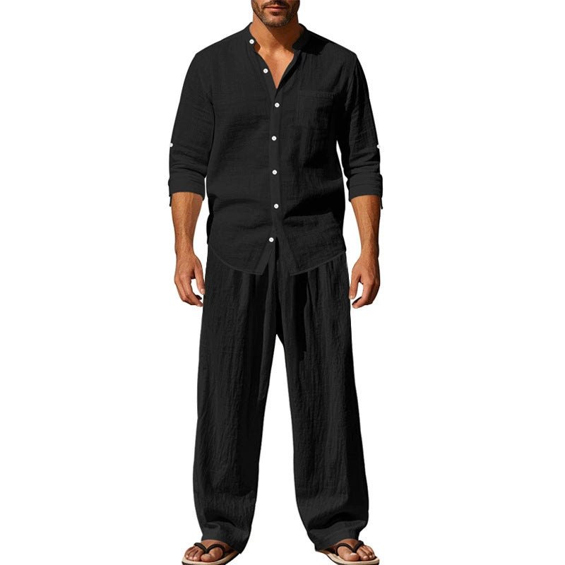 👔 LIMITED-TIME 50% OFF! ✨ Men’s Shirt & Pants Set – Casual, Breathable Linen, Relaxed Fit ✨