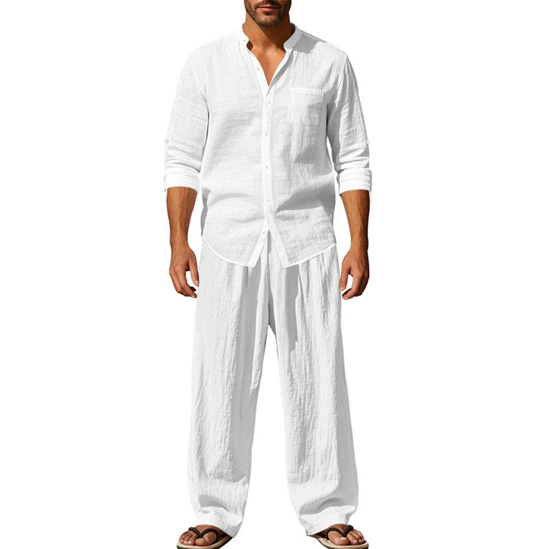 👔 LIMITED-TIME 50% OFF! ✨ Men’s Shirt & Pants Set – Casual, Breathable Linen, Relaxed Fit ✨