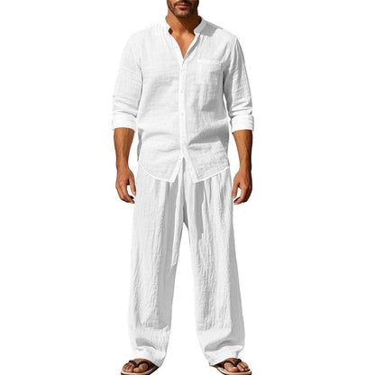 👔 LIMITED-TIME 50% OFF! ✨ Men’s Shirt & Pants Set – Casual, Breathable Linen, Relaxed Fit ✨
