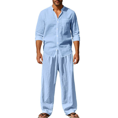 👔 LIMITED-TIME 50% OFF! ✨ Men’s Shirt & Pants Set – Casual, Breathable Linen, Relaxed Fit ✨