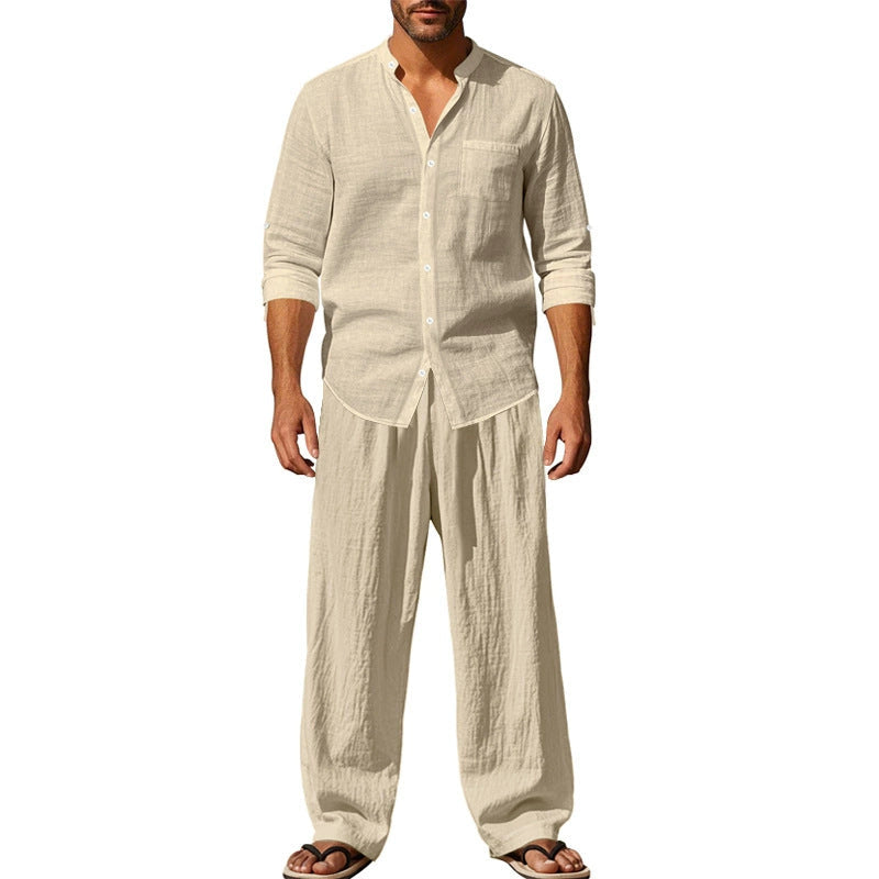 👔 LIMITED-TIME 50% OFF! ✨ Men’s Shirt & Pants Set – Casual, Breathable Linen, Relaxed Fit ✨