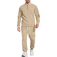 Casual Jacquard Stand Collar Top and Elastic Cuff Pants（50% OFF）