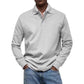 Solid Turn-down Collar Shirt With Long Sleeves（50% OFF）