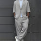 Modern Minimalist Short Sleeve Blazer & Pants Set