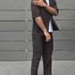 Modern Minimalist Short Sleeve Blazer & Pants Set