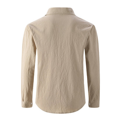 Men's Button Down Long Sleeve Linen Shirts (50% OFF)