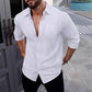 Men's Button Down Long Sleeve Linen Shirts (50% OFF)