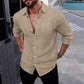 Men's Button Down Long Sleeve Linen Shirts (50% OFF)