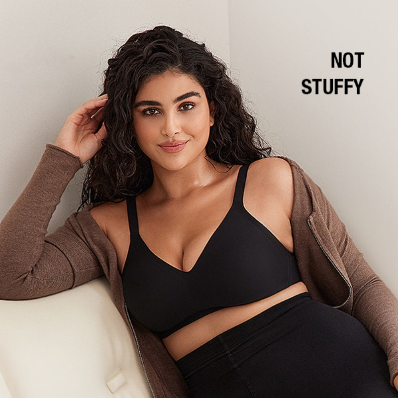 💫Comfortable, wire-free, seamless push-up bra for women