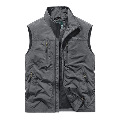 Men's Oversized Sleeveless Vest Jacket With Pockets