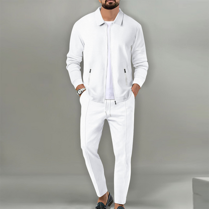 Men’s Stylish Lapel Jacket & Jogger Pants 2-Piece Set（50% OFF）