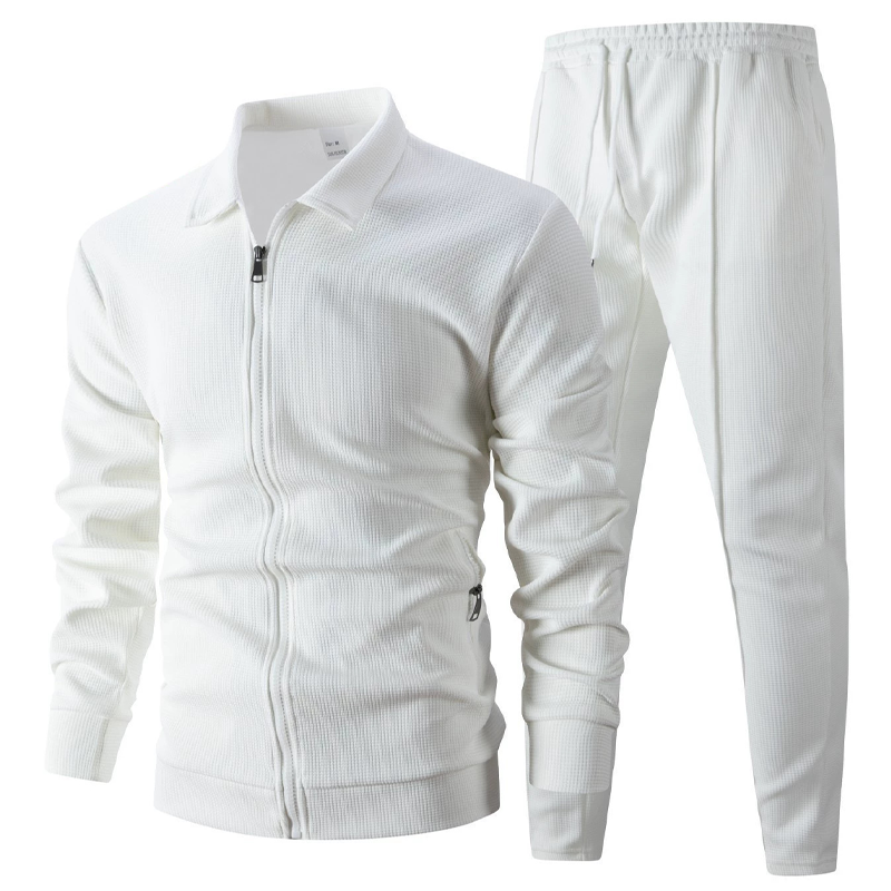 Men’s Stylish Lapel Jacket & Jogger Pants 2-Piece Set（50% OFF）