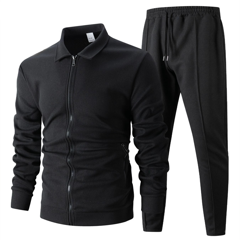 Men’s Stylish Lapel Jacket & Jogger Pants 2-Piece Set（50% OFF）