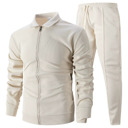Men’s Stylish Lapel Jacket & Jogger Pants 2-Piece Set（50% OFF）
