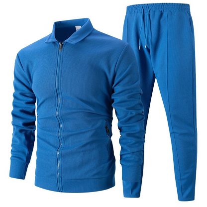 Men’s Stylish Lapel Jacket & Jogger Pants 2-Piece Set（50% OFF）
