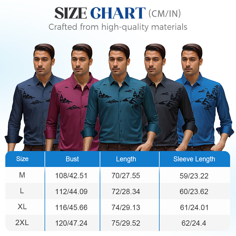 Men’s Classic Oriental Landscape Thermal Shirt