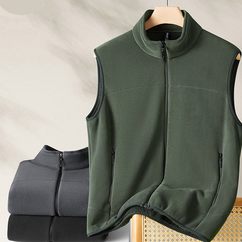 Men's Stand Collar Thickened Full Zip Vest (50% OFF)