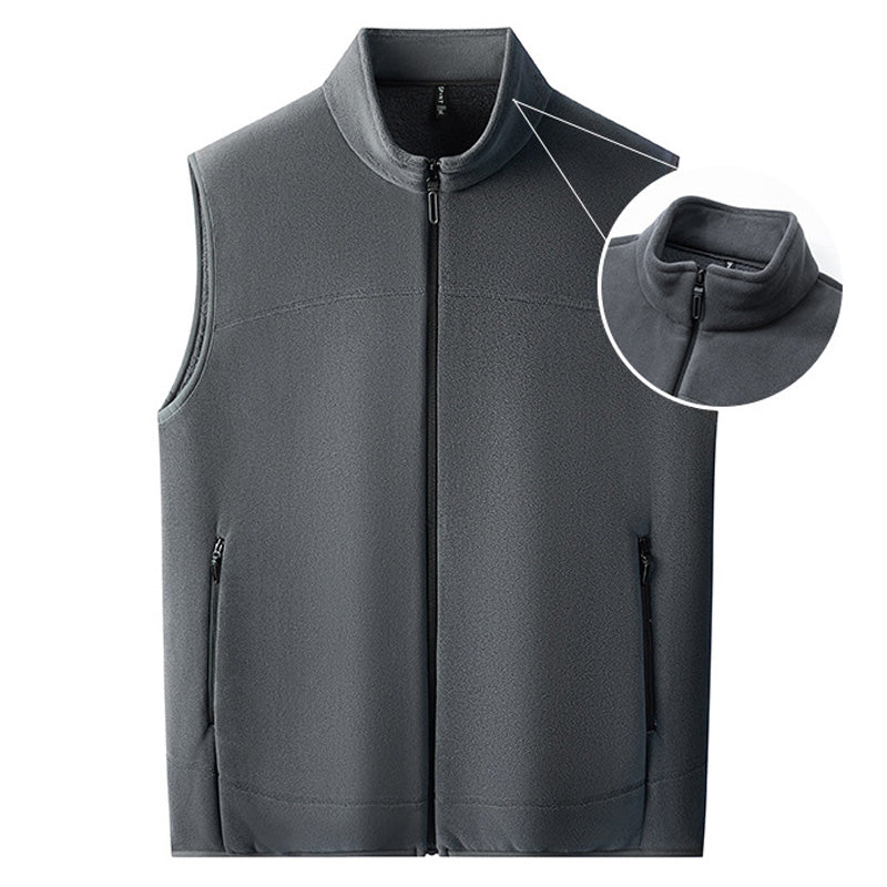 Men's Stand Collar Thickened Full Zip Vest (50% OFF)