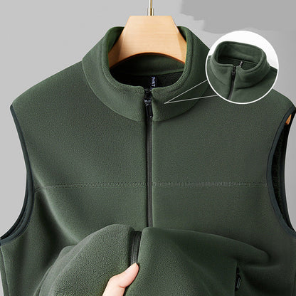 Men's Stand Collar Thickened Full Zip Vest (50% OFF)