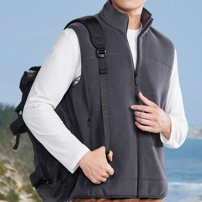 Men's Stand Collar Thickened Full Zip Vest (50% OFF)