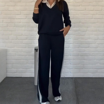 ⏳Time-limited Special⏰Women's Long Sleeve Lapel Top & Pants Set