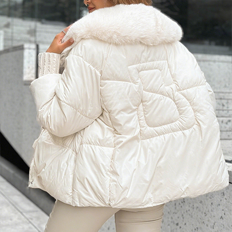 ⏳Limited-time 50% off⏰Fashion Padded Coat with Faux Fur Collar🧥