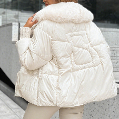 ⏳Limited-time 50% off⏰Fashion Padded Coat with Faux Fur Collar🧥