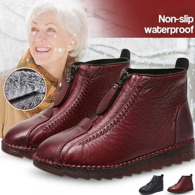 ⏳Time-Limited Special⏰Women's Winter Warm Zipper Ankle Boots