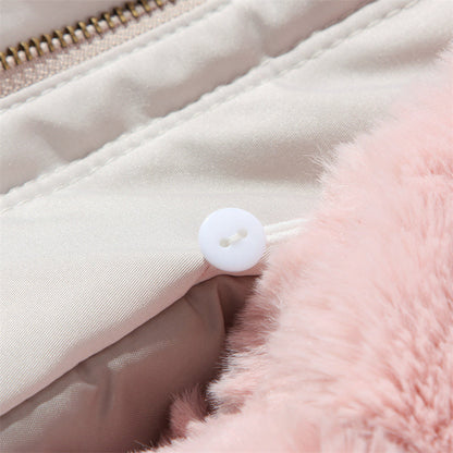 Women’s Parka Jacket with Removable Fluffy Trim (50% OFF)