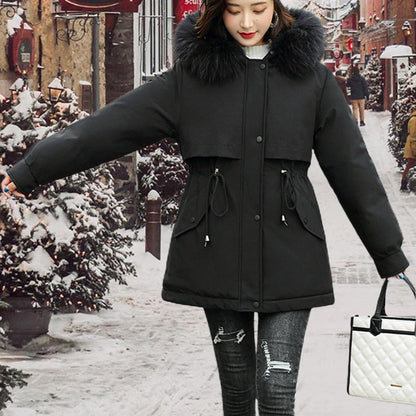 ⏳Limited-time 56% off⏰Woman’s Winter Loose Hooded Synthetic Fleece Thickened Parka Coat🧥