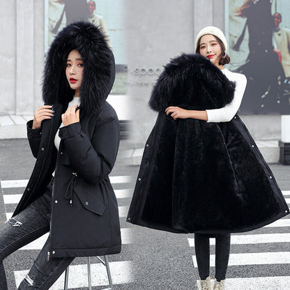 ⏳Limited-time 56% off⏰Woman’s Winter Loose Hooded Synthetic Fleece Thickened Parka Coat🧥