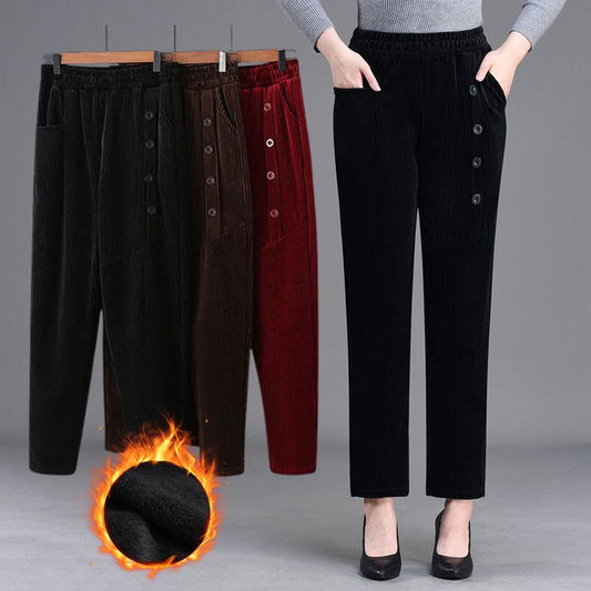 Women's High Waist Corduroy Warm Pants（50% OFF）