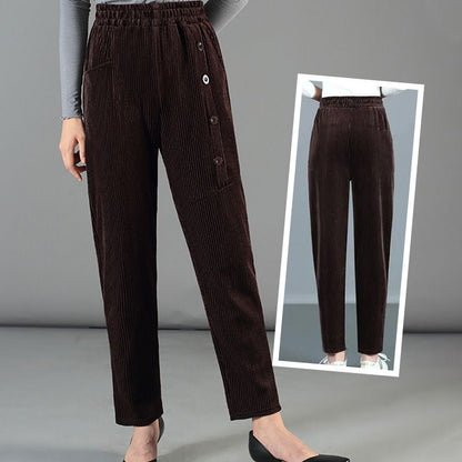 Women's High Waist Corduroy Warm Pants（50% OFF）