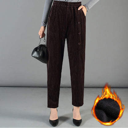 Women's High Waist Corduroy Warm Pants（50% OFF）