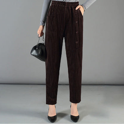 Women's High Waist Corduroy Warm Pants（50% OFF）