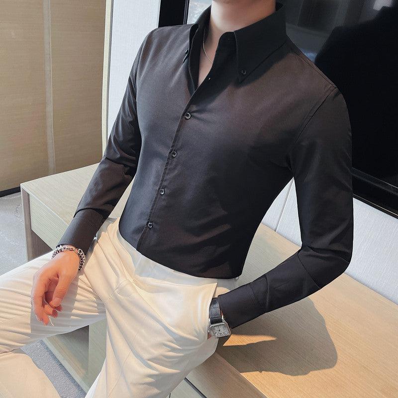 Classic Men's Slim-Fit Long-Sleeve Shirt（50% OFF）