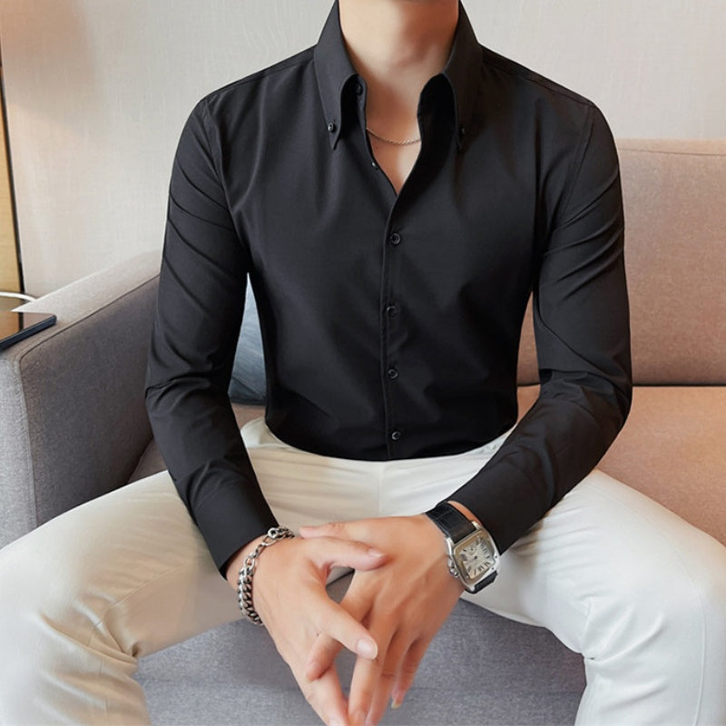 Classic Men's Slim-Fit Long-Sleeve Shirt（50% OFF）